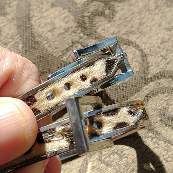 Set of 2 Faux Animal Fur Adjustable Bangles - Picture 3 of 4